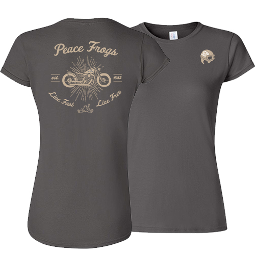 Peace Frogs Ladies Live Fast Frog Short Sleeve T-Shirt