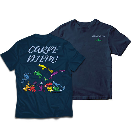 Peace Frogs Carpe Diem Leap Frog Short Sleeve T-Shirt