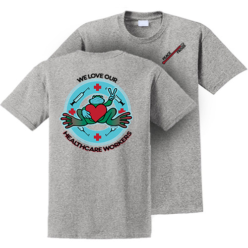 Peace Frogs Health Workers Appreciation Frog Short Sleeve T-Shirt