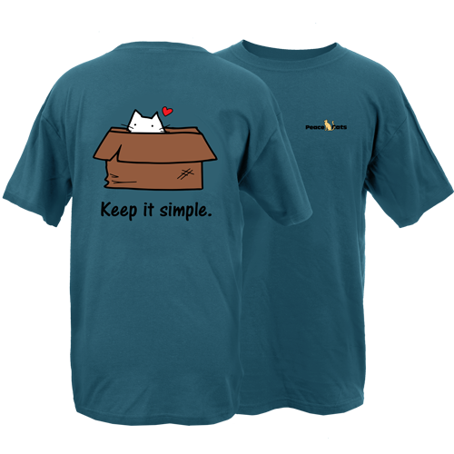 Keep It Simple Cat Peace Dogs Short Sleeve T-Shirt