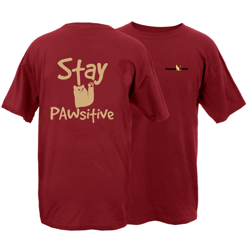 Stay Pawsitive Cat Peace Dogs Short Sleeve T-Shirt