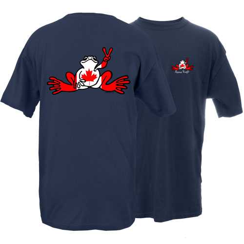 Peace Frogs Canada Flag Frog Short Sleeve T-Shirt