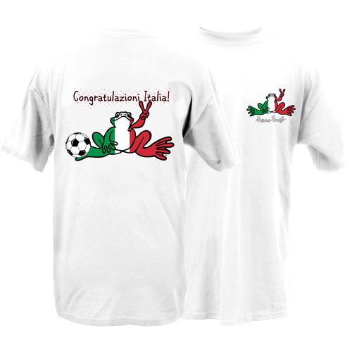 Peace Frogs Congrats Italy Frog Short Sleeve T-Shirt