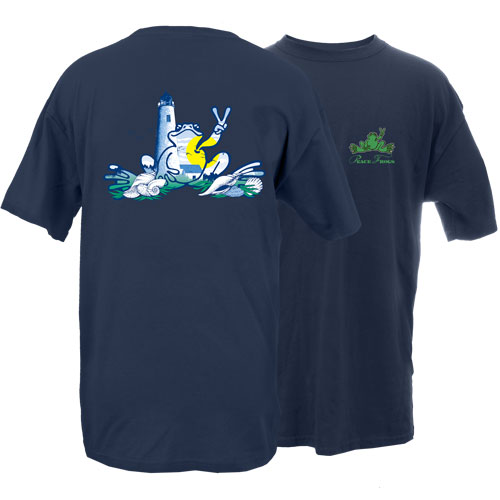 Peace Frogs Adult Lighthouse Frog Short Sleeve T-Shirt