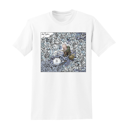 Michael de Adder Designs Ice Fisher White Short Sleeve T-Shirt