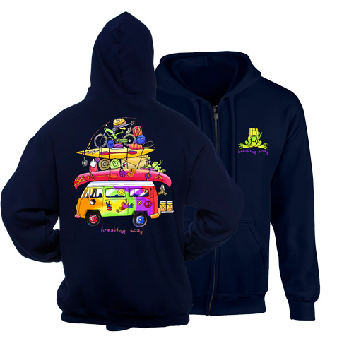 Product Image of Peace Frogs Loaded Van Adult Full Zip Hooded Sweatshirt