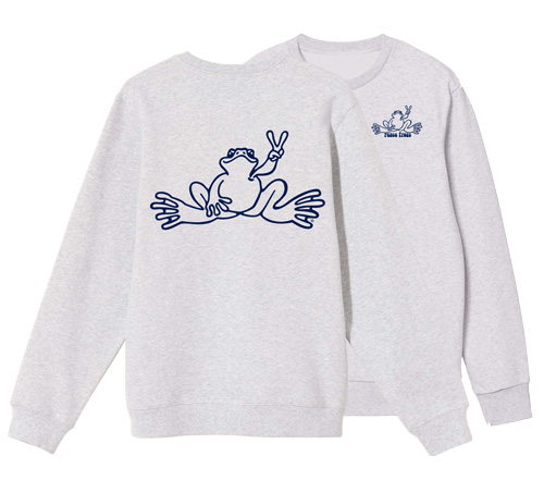 Product Image of Peace Frogs Navy Outline Frog Adult Crewneck Sweatshirt