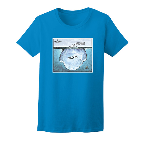 Product Image of Michael de Adder Designs Racism Iceberg Saphire Short Sleeve T-Shirt