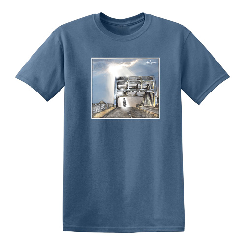 Product Image of Michael de Adder Designs Selma Indigo Blue Short Sleeve T-Shirt