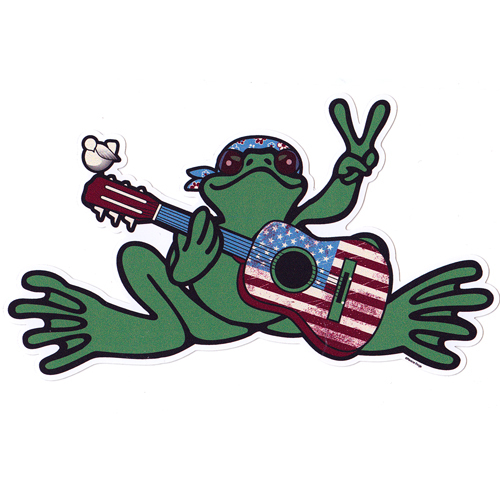 Peace Frogs American Beauty Sticker