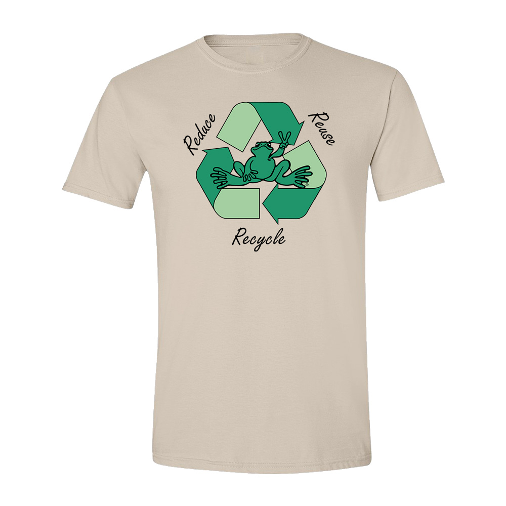 Product Image of Peace Frogs Adult Recycle Frog Short Sleeve T-Shirt