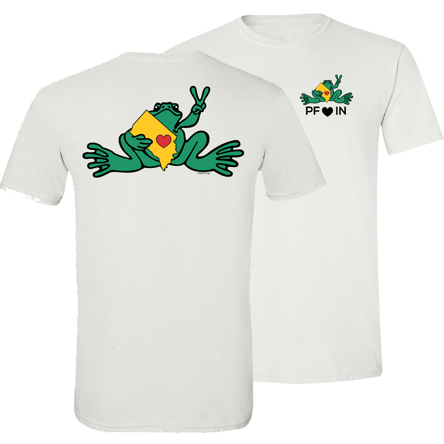 Product Image of Peace Frogs Adult Indiana Frog Short Sleeve T-Shirt