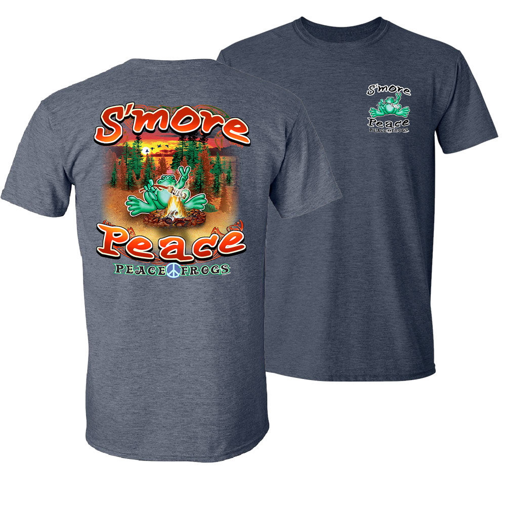 Peace Frogs Adult Smore Peace Frog Short Sleeve T-Shirt