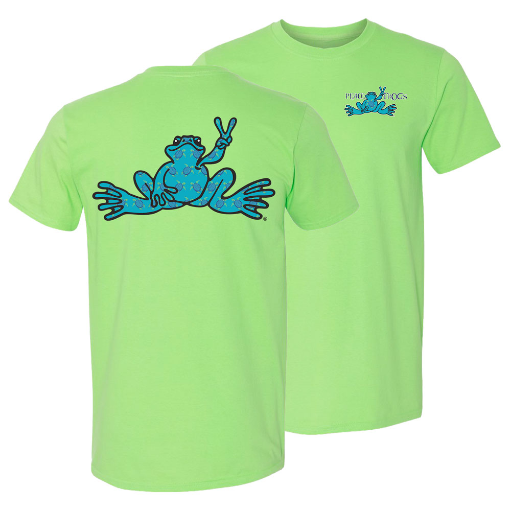 Peace Frogs Adult Sea Turtle Fill Frog Short Sleeve T-Shirt, Short ...