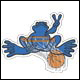 Peace Frogs Basketball Sticker