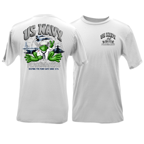 Product Image of Peace Frogs Adult US Navy Short Sleeve T-Shirt