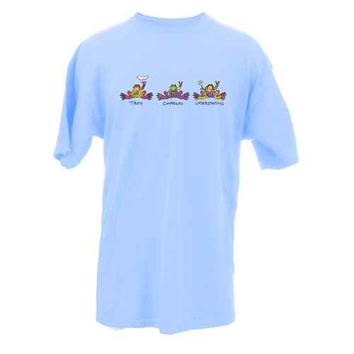 Peace Frogs Adult Truth, Compassion, Understanding Short Sleeve T-Shirt