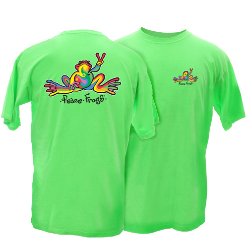 Product Image of Peace Frogs Adult Retro Frog Short Sleeve T-Shirt
