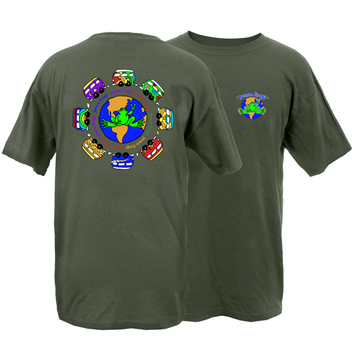 Peace Frogs Adult VW World Garment Dye Short Sleeve T-Shirt