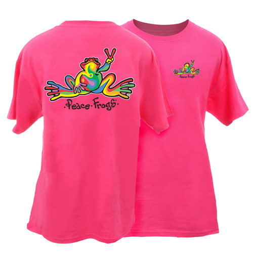 Peace Frogs Adult Retro Garment Dye Short Sleeve T-Shirt
