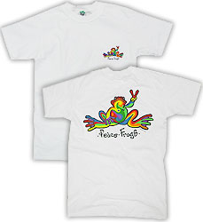 Peace Frogs Adult Retro Short Sleeve T-Shirt