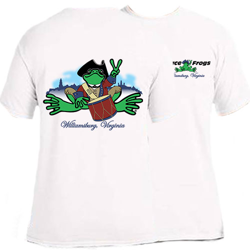 Peace Frogs Adult Williamsburg Colonial Frog Short Sleeve T-Shirt