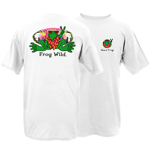 Peace Frogs Adult Frog Wild Short Sleeve T-Shirt