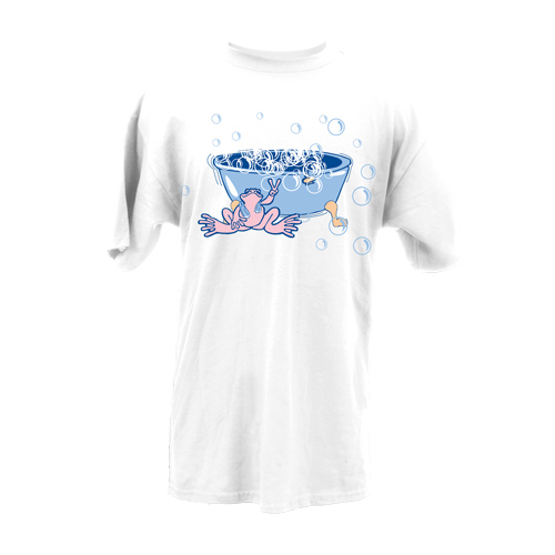 Peace Frogs Adult Bath Time Short Sleeve T-Shirt