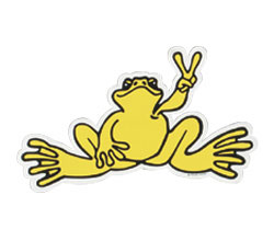 Product Image of Peace Frogs Sm Yellow Sticker