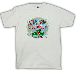 Peace Frogs Adult Hoppy Holidays Short Sleeve T-Shirt