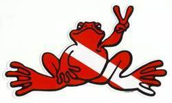 Peace Frogs Dive Sticker