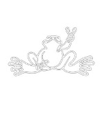 Peace Frogs Small Outline Sticker