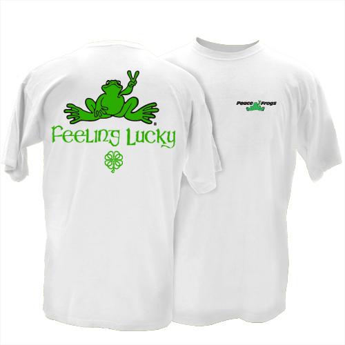 Peace Frogs Adult Feeling Lucky Short Sleeve T-Shirt