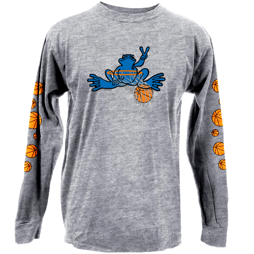 Peace Frogs Granite Basketball Adult Long Sleeve T-Shirt