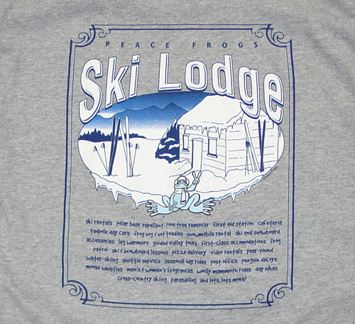 Peace Frogs Granite Ski Lodge Adult Long Sleeve T-Shirt