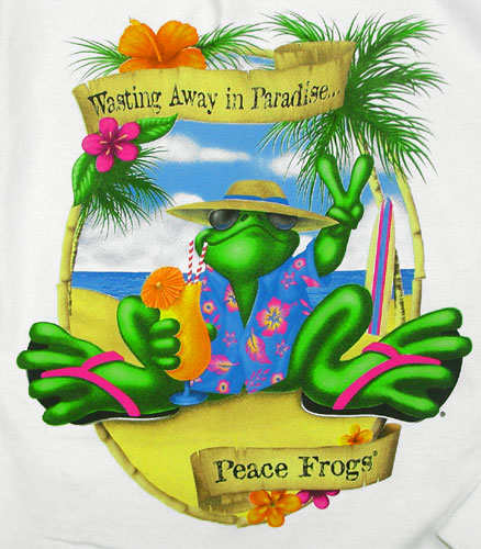 Peace Frogs Paradise Adult Long Sleeve T-Shirt