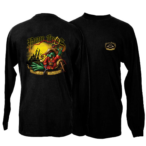 Product Image of Peace Frogs Pirate Adult Long Sleeve T-Shirt