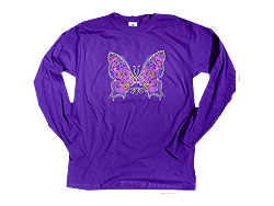 Product Image of Peace Frogs Groovy Butterfly Adult Long Sleeve T-Shirt