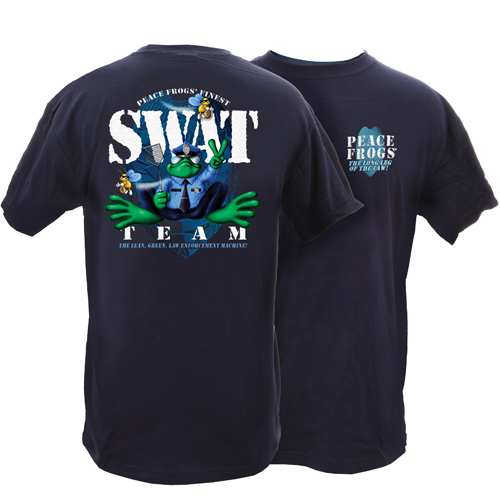 Peace Frogs Adult SWAT Team Short Sleeve T-Shirt