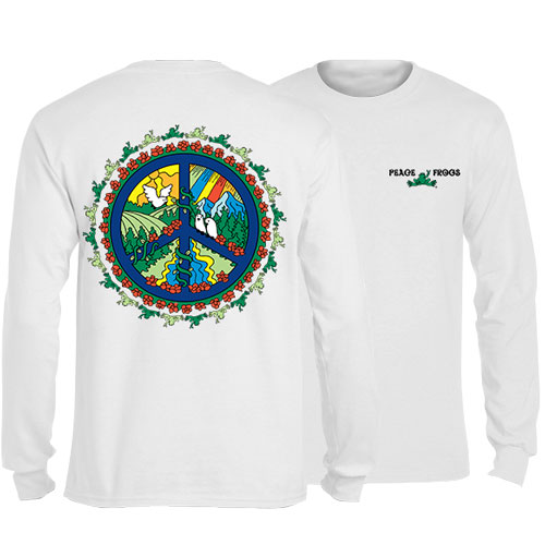 Peace Frogs Peace Picture Adult Long Sleeve T-Shirt