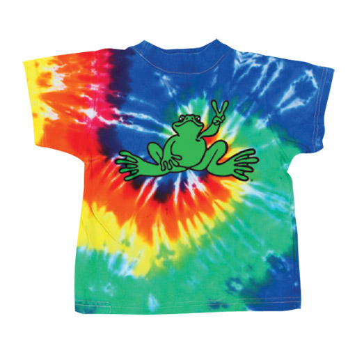 Peace Frogs Tie Dye Toddler Short Sleeve T-Shirt