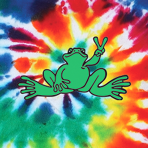 Peace Frogs Green Frog Tie Dye Infant Short Sleeve Onesie