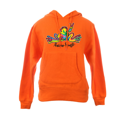 Peace Frogs Retro Printed Adult Hooded Pullover Sweatshirt