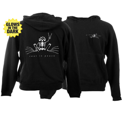 Peace Frogs Rest In Peace Printed Youth Hooded Pullover Sweatshirt