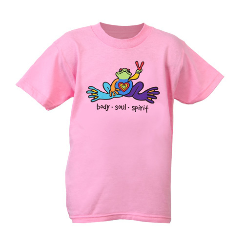 Peace Frogs Body Soul Spirit Short Sleeve Kids T-Shirt