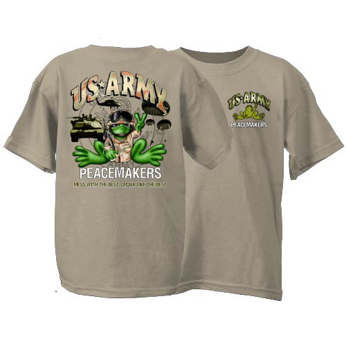 Product Image of Peace Frogs US Army Short Sleeve Kids T-Shirt