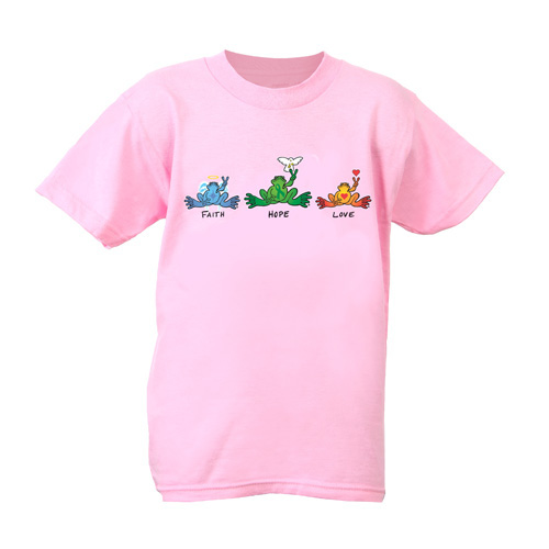 Product Image of Peace Frogs Faith Hope Love Short Sleeve Kids T-Shirt