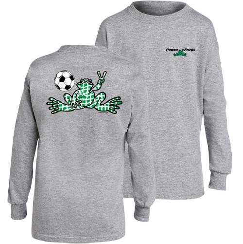 Product Image of Peace Frogs Granite Soccer Long Sleeve Kids T-Shirt