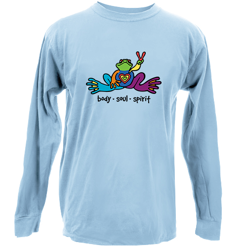 Peace Frogs Body Soul Spirit Long Sleeve Kids T-Shirt