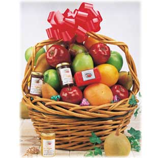 Orchard Bounty Fruit and Gourmet Gift Basket